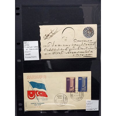 1958 Turkish First Day Cover & Early Indian Cover