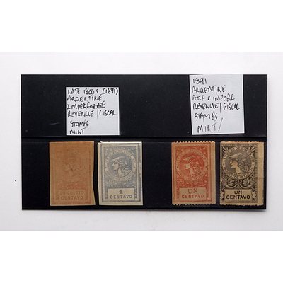 1800's Arginine Revenue Stamps