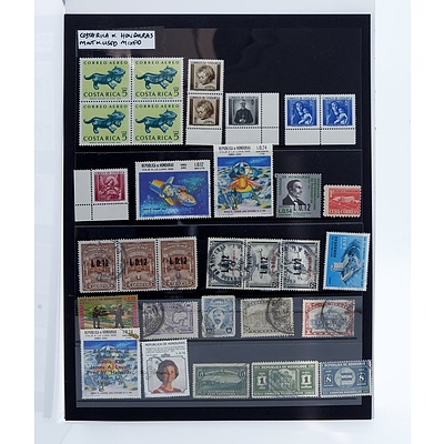 Collection of Costa Rica & Honduras Stamps