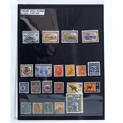 Collection of Honduras, British Honduras & Mexico Used Stamps