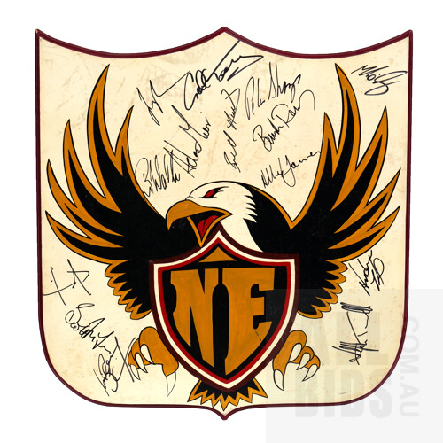RARE Signed Wall Mountable 2001 Northern Eagles NRL Plaque