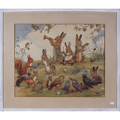 Margaret W. Tarrant, Framed Reproduction Print, Rabbits