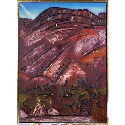 Jeffrey Makin (born 1943), Mount Haywood, Flinders Ranges 1987, Oil on Canvas