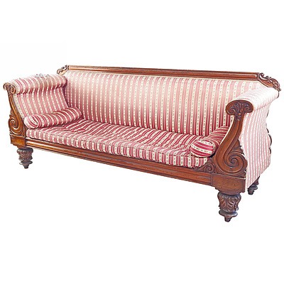 Important Australian Colonial Cedar Double-Ended Sofa in Neo-Grec Style, Tasmania Circa 1830-40