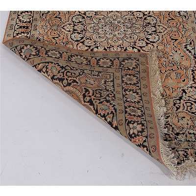 Fine Kasmiri Hand Knotted Silk and Wool Pile Rug