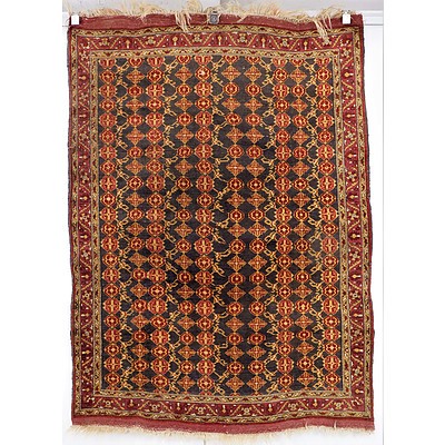 Vintage Persian Baluchi Hand Knotted Tribal Wool Pile Rug