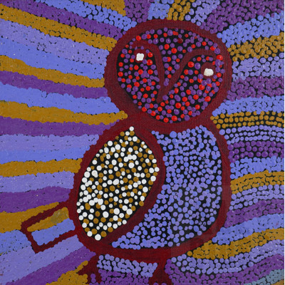 Pamela Napurrula Walker (born 1957) Yuendumu Bird, Acrylic on Canvas, 30 x 30 cm