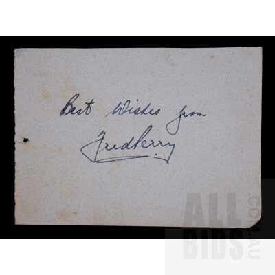 Fred Perry Autograph, British Tennis Player
