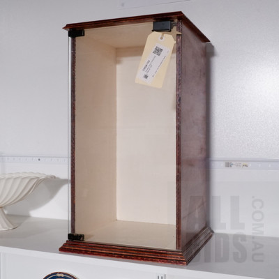 Wooden Glass Fronted Doll Display Case