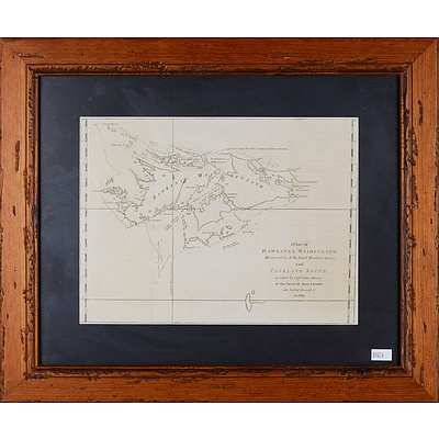Two Framed Maps: A Chart of Hawkins's Maidenland and Falkland Sound & Chart of the Discoveries Made in the Atlantic Ocean (2)
