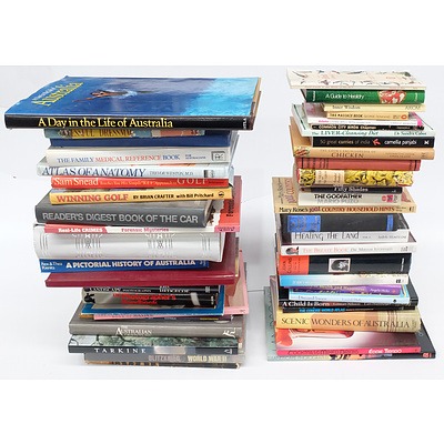 Quantity of Approximatley 40 Books Including Cookery, Golf, Photography and More