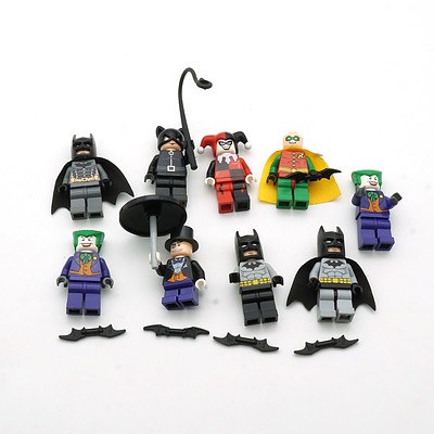 Nine Batman Lego Figures