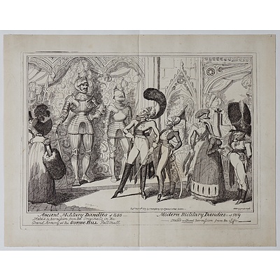 Three Antique Politically Themed Cartoon Etchings