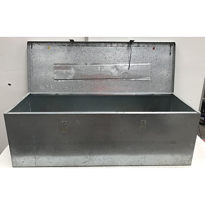 Large Galvanized Metal Storage Box