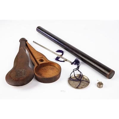 Set of Japanese Travelling Scales and Hunko stick