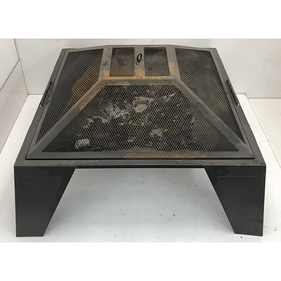Fire Pit With Screen Lid