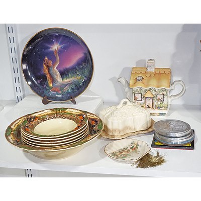 Various China, Including Sadler Cottage Teapot, Myott Bowls