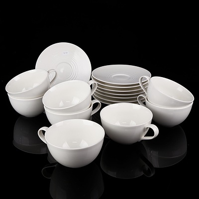 Royal Doulton Gordon Ramsey Maze Pattern Tea Cups and Saucers for Eight