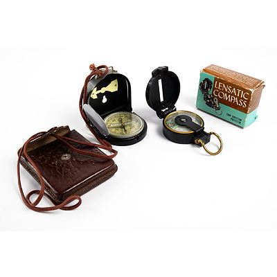 Vintage Original-Bezard Directional Compass with Leather Case and Engineer Directional Compass (2)