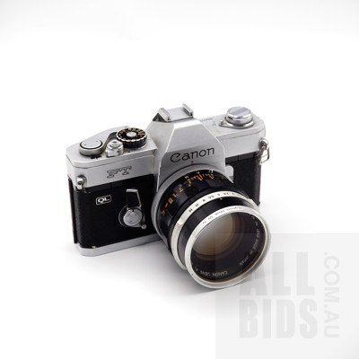 Vintage Canon FT QL Film Camera with Original Case