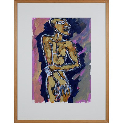 Craig Judd (born 1957), Untitled (Male Figure), Acrylic on Paper