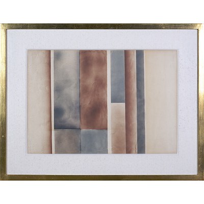 A Framed Abstract Watercolour Painting (20th Century)