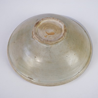Chinese Bowl with Pale Green Glaze, Fujian Trade Ware, Song to Yuan Dynasty
