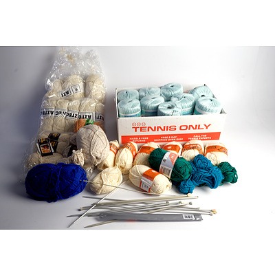 Large Collection of Assorted Knitting Yarns