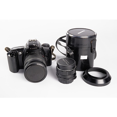 Canon EOS3000 Camera with Asahi Super Takumar 1:2/55 Lens with Case