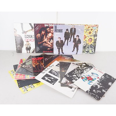 Quantity of Approximately 15 Vinyl LP  Australian Rock Records Including Rose Tattoo, Midnight Oil, The Pretenders and More
