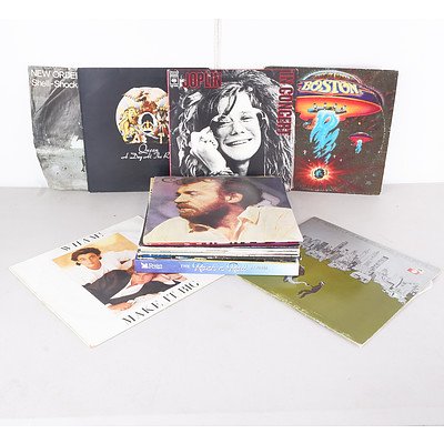 Quantity of Approximately 15 Vinyl LP  Australian Rock Records Including Janis Joplin, New Order and More