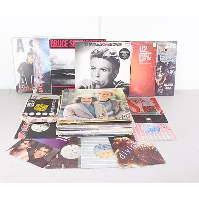 Quantity of Approximately 20 Vinyl LP   Records Including Uriah Heep, David Bowie and More