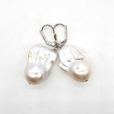 Pair of Freshwater Baroque Pearl Earrings