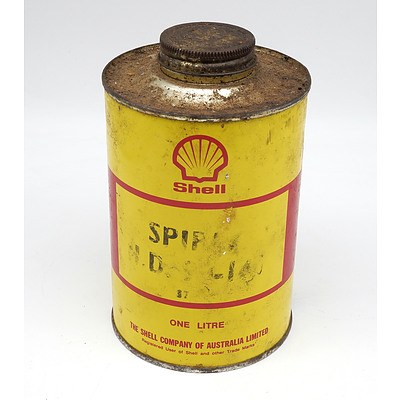Vintage One Litre Shell Oil Tin