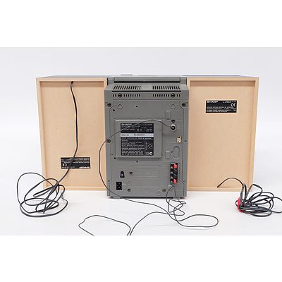 Sharp Micro Component System Model: XL-505W with Two Speakers, Remote and Manual