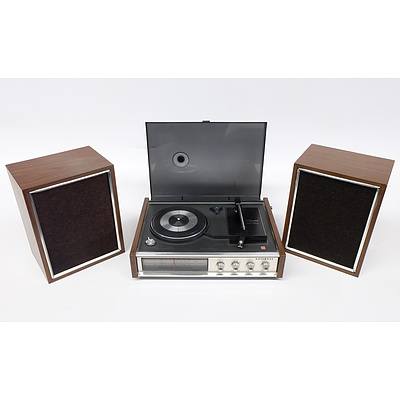 National Radio-Phonograph Model SG-548G with Two National Speakers