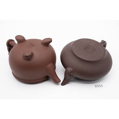 Two Chinese Yixing Pottery Teapots