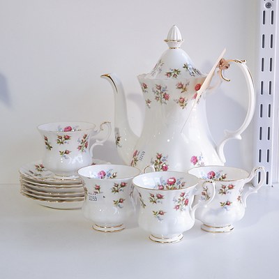 Royal Albert 'Winsome' Teapot, Four Cups & Saucers and Two Spare Saucers