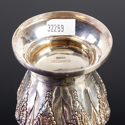 Yogya Silver Repousse Decorated Vase