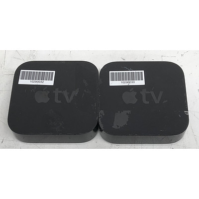 Apple TV (A1427) 3rd Generation HD Media Streamer - Lot of Two