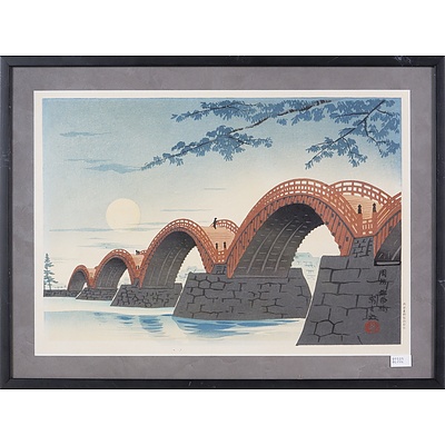 Tokuriki Tomikichiro (Japanese 1902-2000) Complete Set of The Eight Views of Japan, Woodblocks Circa 1950s