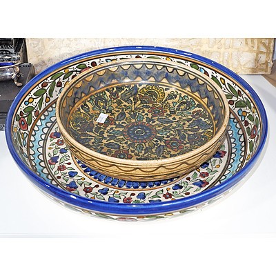 Two Persian Style Ceramic Bowls