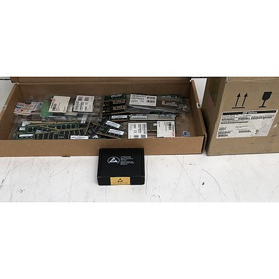 IBM X Processor & Box of Assorted RAM Modules