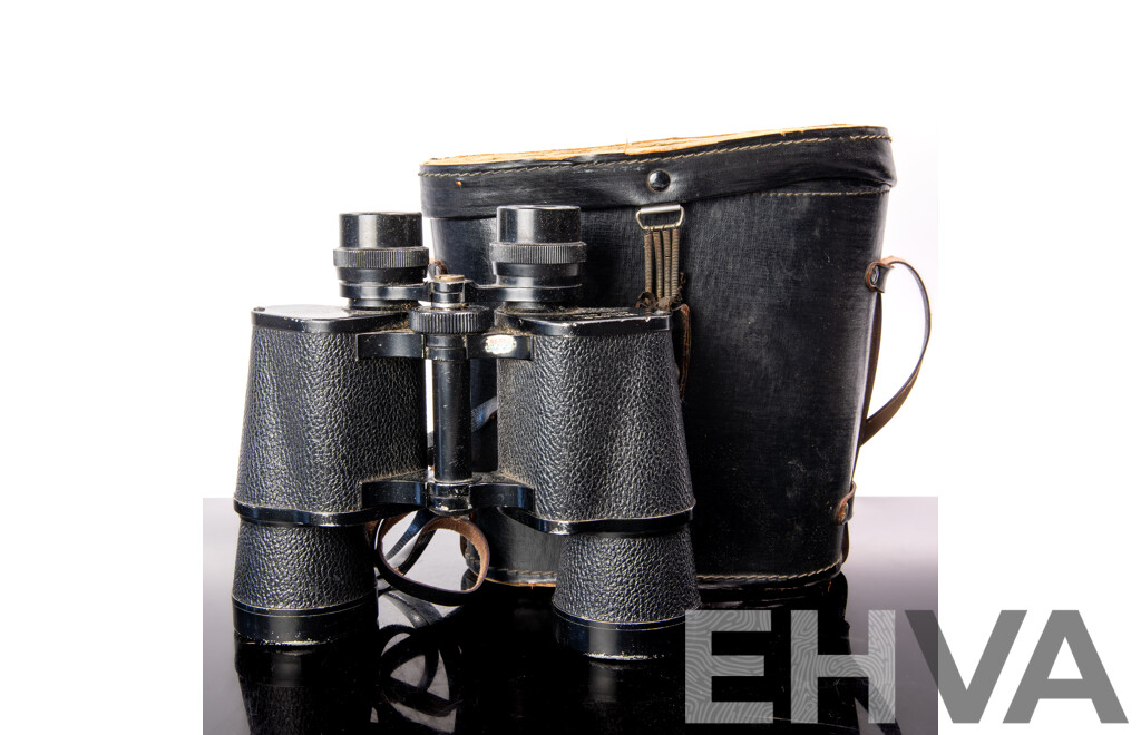 Vintage Set Wilger 7 X 50 Coated Optic Field Binoculars, Number 95468