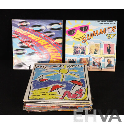 Collection Approx 23 Vintage Vinyl LPs, Including The Angels, Multiple 1980s Hits Compilations, Billy Idol, Film Soundtracks and More