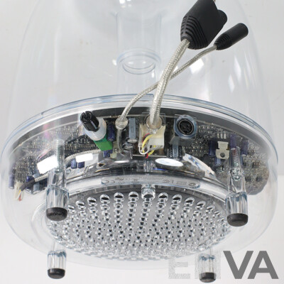 Very Futureistic Harman Kardon Soundsticks III Self Powered Satellite Speakers and Subwoofer System, in Original Box
