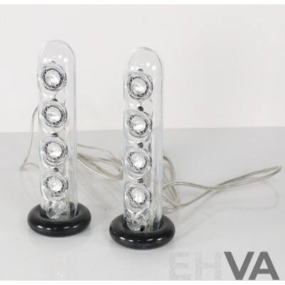 Very Futureistic Harman Kardon Soundsticks III Self Powered Satellite Speakers and Subwoofer System, in Original Box
