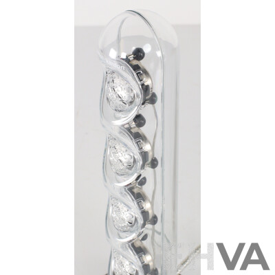 Very Futureistic Harman Kardon Soundsticks III Self Powered Satellite Speakers and Subwoofer System, in Original Box