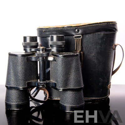 Vintage Set Wilger 7 X 50 Coated Optic Field Binoculars, Number 95468