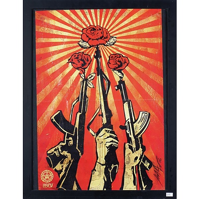 Shepard Fairey (born 1970, American), Obey, 2006, Framed Reproduction Print
